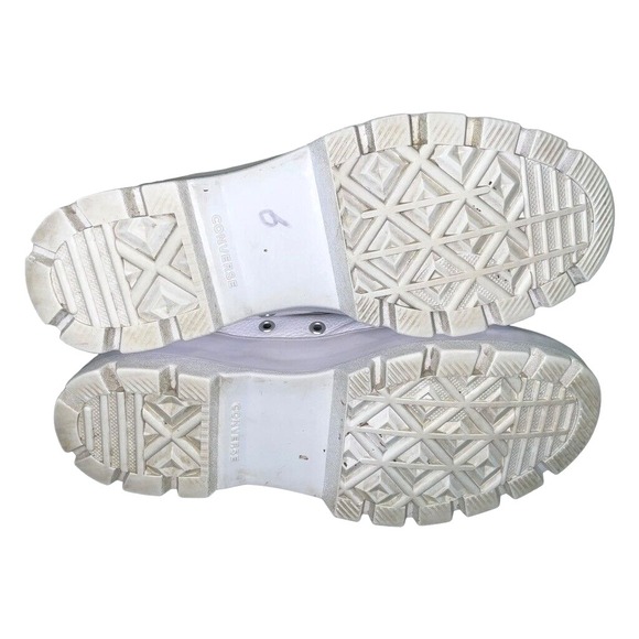 Converse High Top Sneakers Women Sz 6.5 Y2K LEATHER Platform Lug Chuck Taylor - Picture 10 of 11